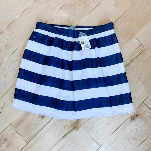 Fit and Flare flirty Sailor Stripe Skirt - Picture 1 of 4